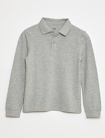 Polo de punto de piqué de manga larga
