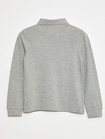 Polo de punto de piqué de manga larga