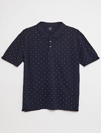 Polo de punto de piqué estampado