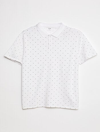 Polo de punto de piqué estampado