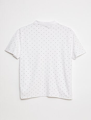 Polo de punto de piqué estampado