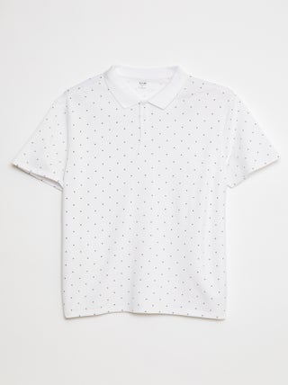 Polo de punto de piqué estampado