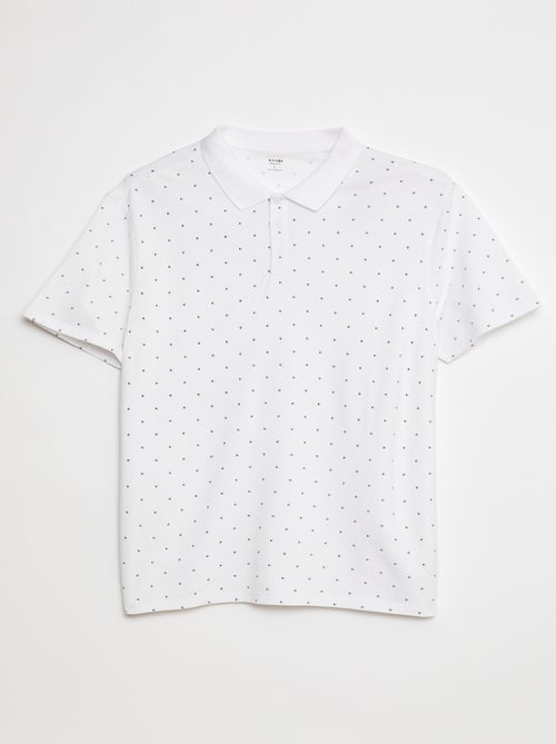 Polo de punto de piqué estampado - Kiabi