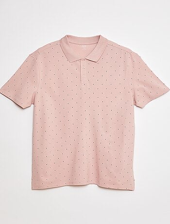 Polo de punto de piqué estampado