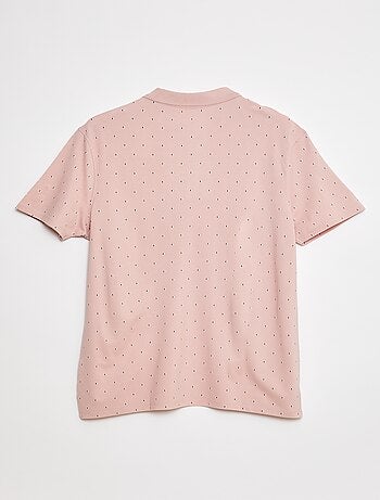 Polo de punto de piqué estampado