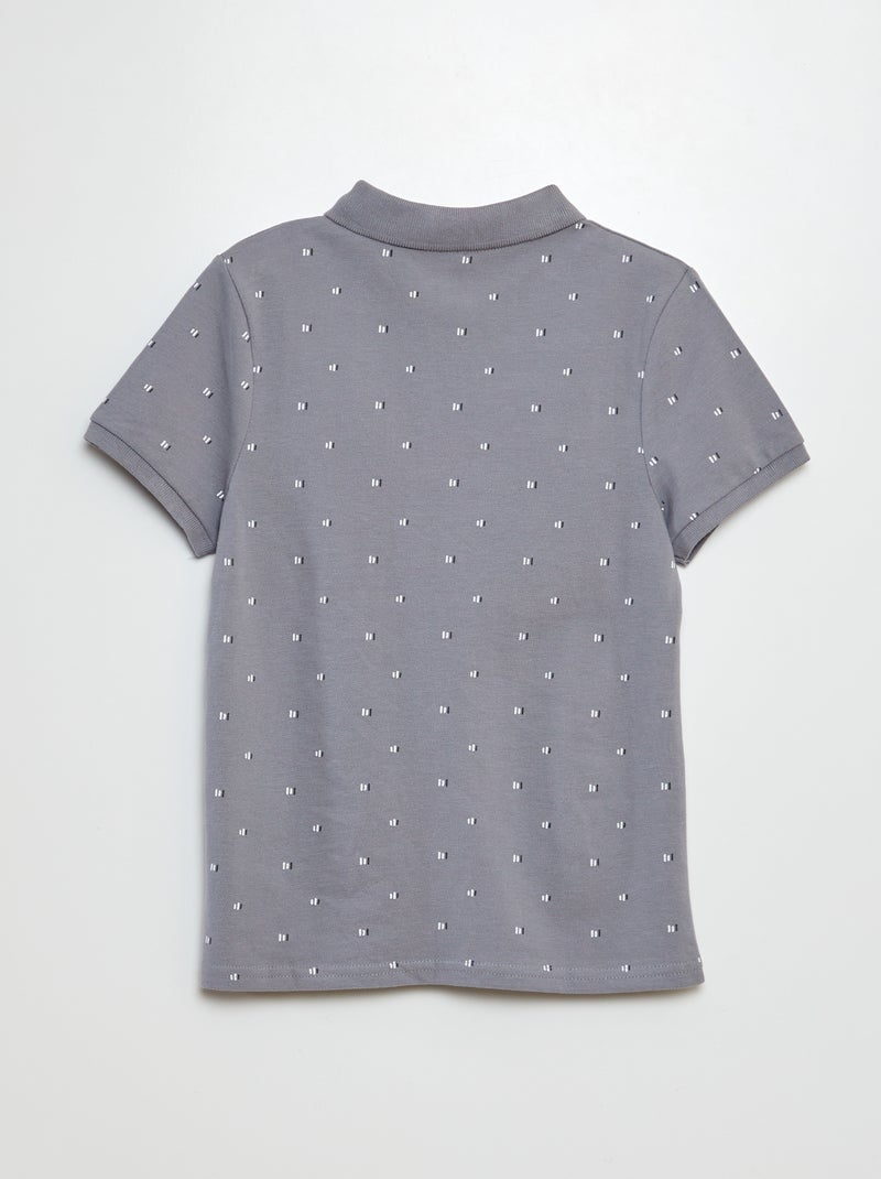 Polo de punto de piqué GRIS - Kiabi
