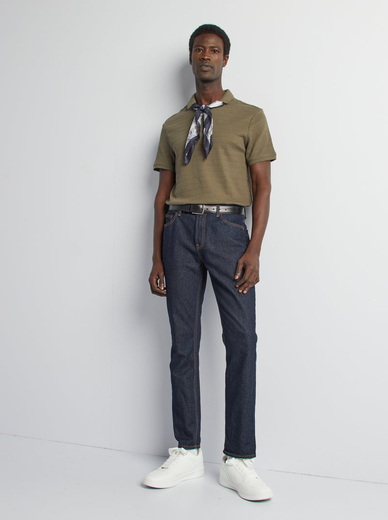 Polo de punto de piqué KAKI - Kiabi