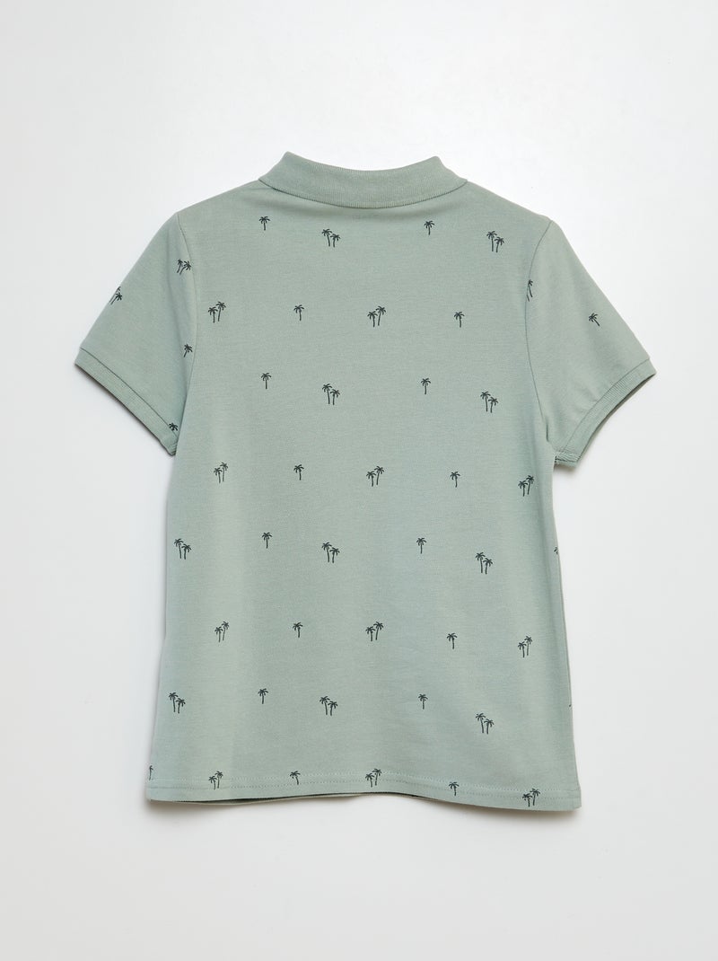 Polo de punto de piqué KAKI - Kiabi