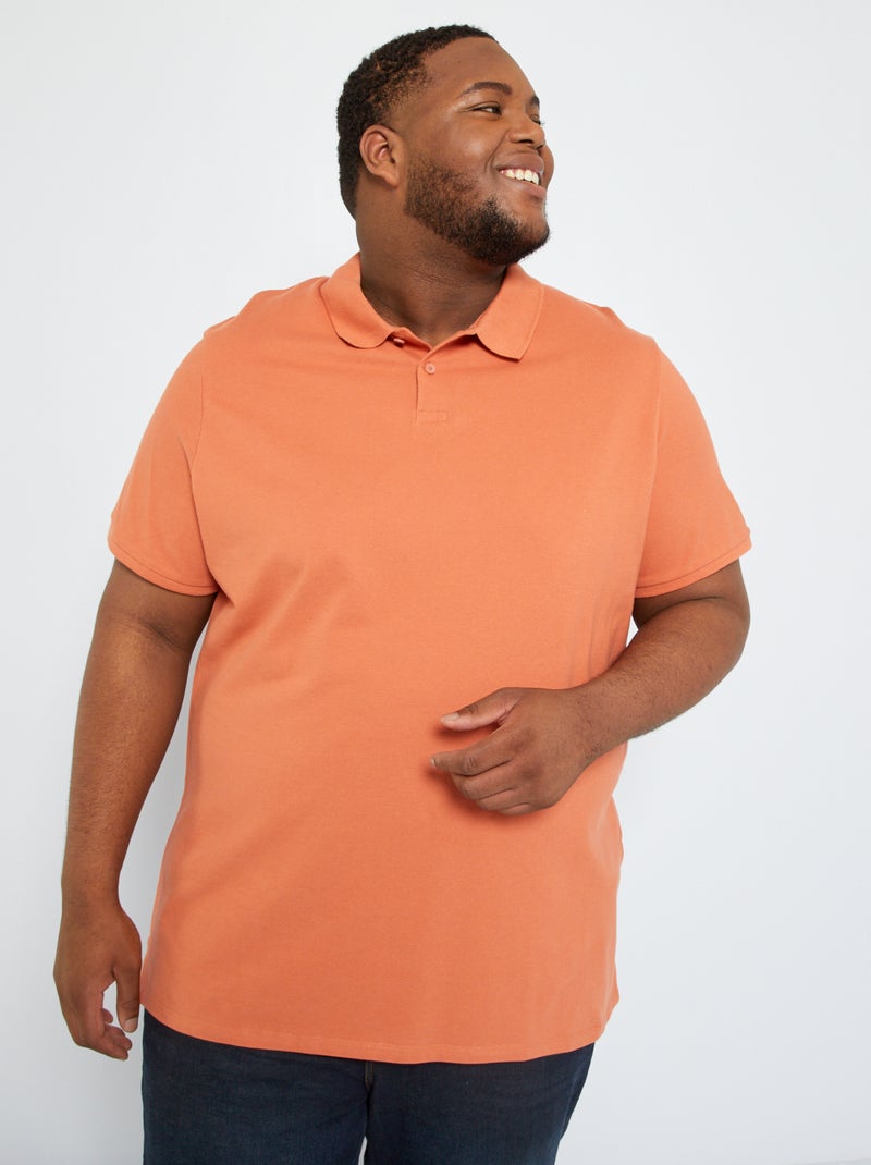 Polo de punto de piqué NARANJA - Kiabi