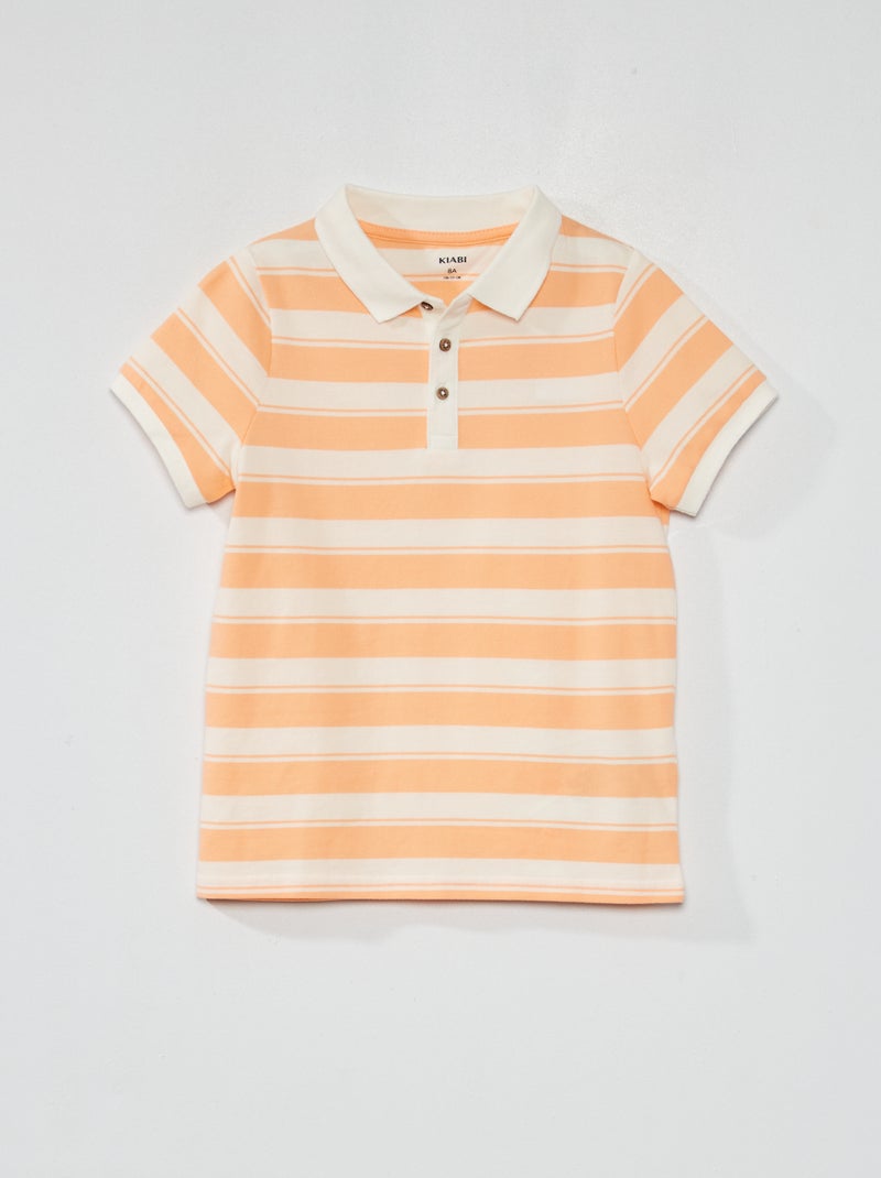 Polo de punto de piqué NARANJA - Kiabi