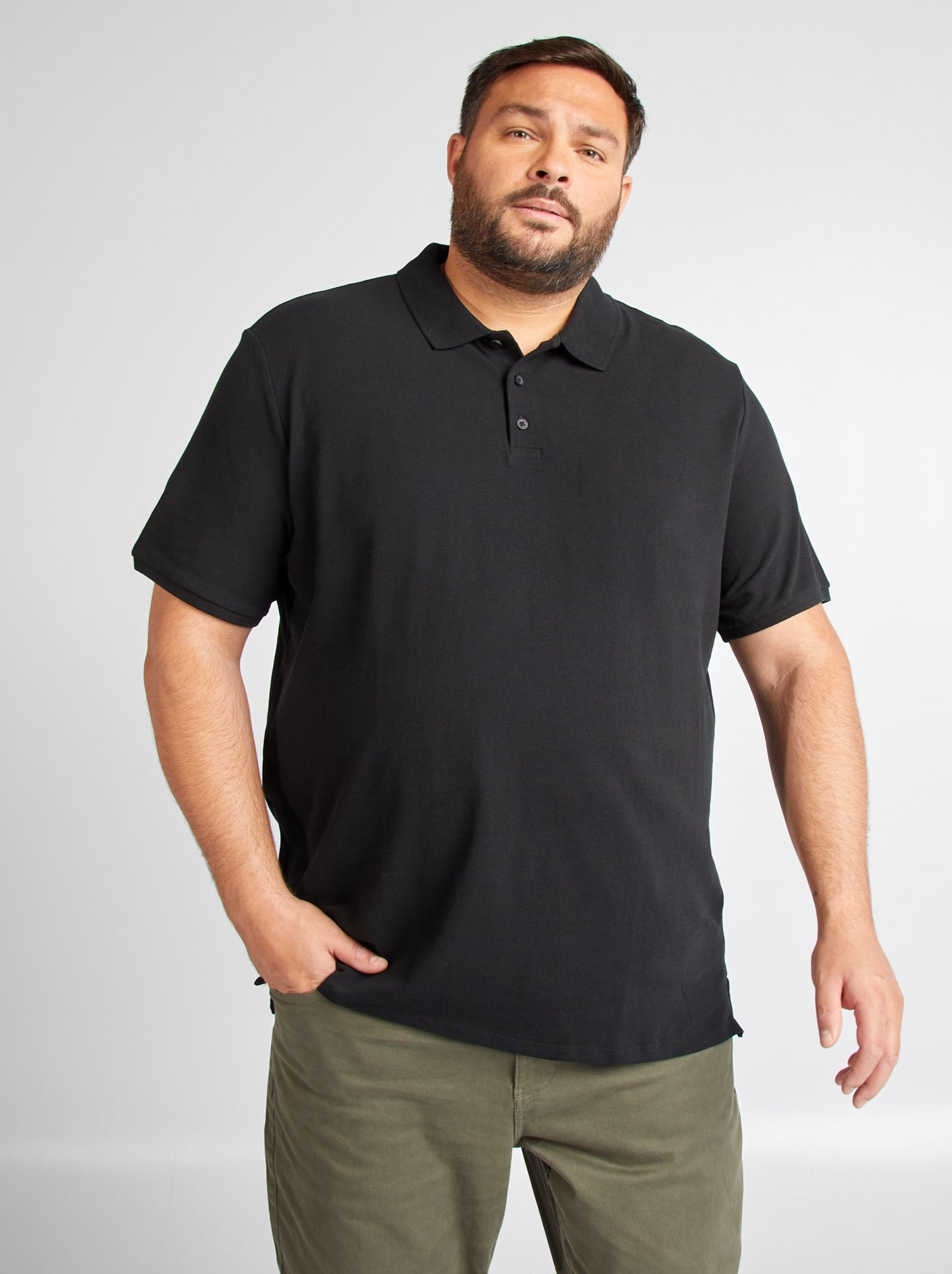 Polos Negros de Hombre Kiabi