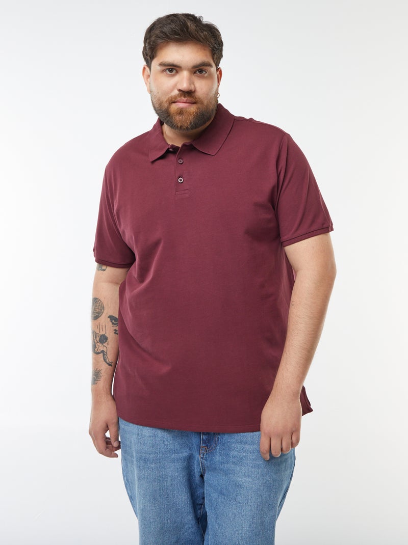 Polo de punto de piqué rojo - Kiabi