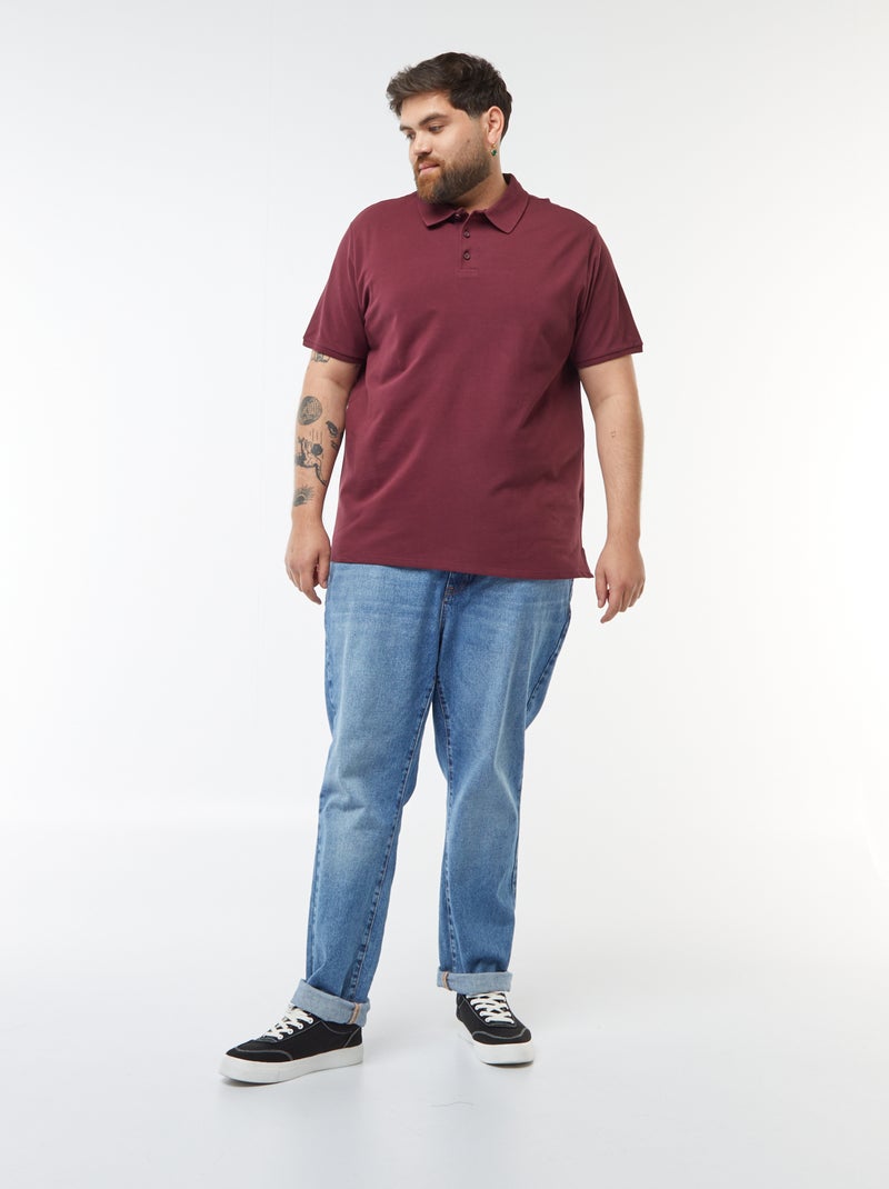 Polo de punto de piqué rojo - Kiabi
