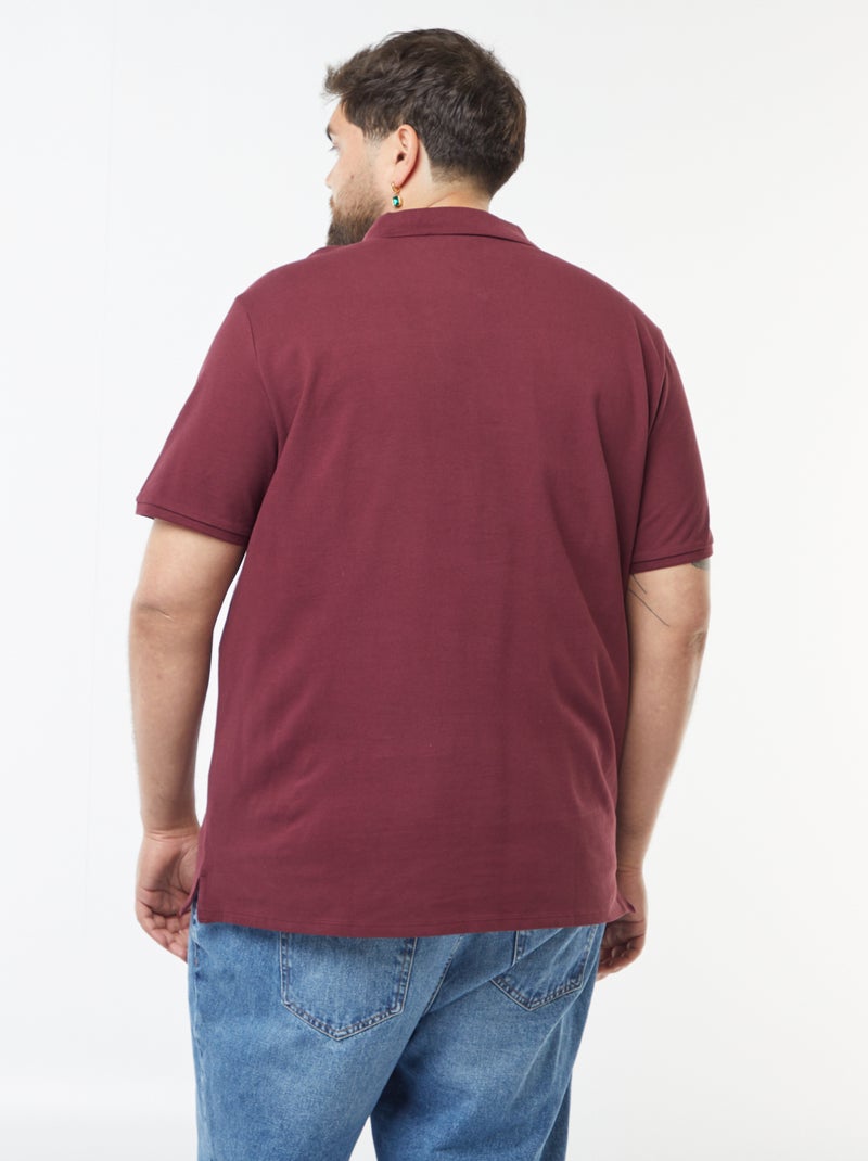 Polo de punto de piqué rojo - Kiabi