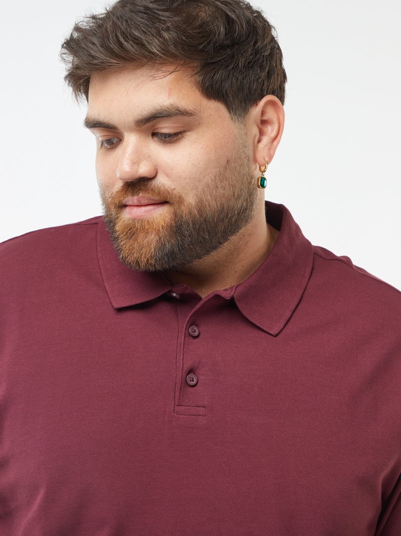 Polo de punto de piqué rojo - Kiabi