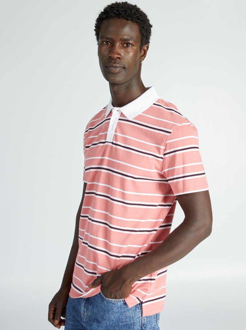 Polo de punto de piqué ROSA - Kiabi