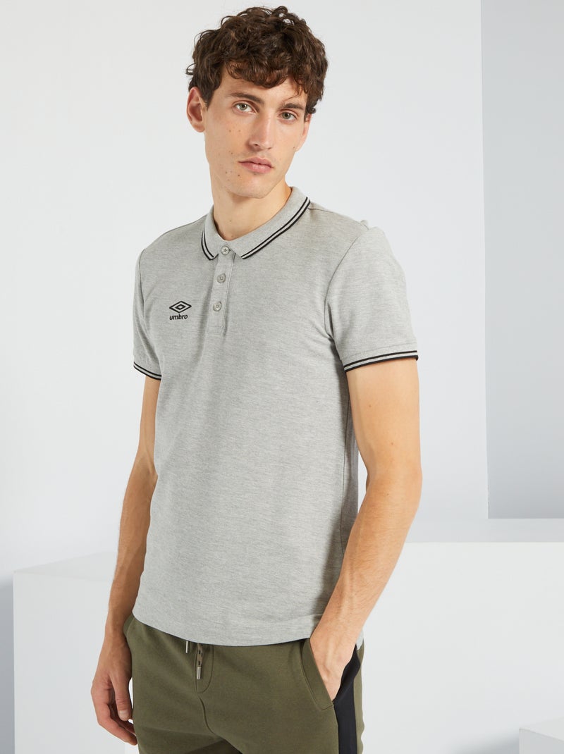 Polo de punto de piqué 'Umbro' GRIS - Kiabi