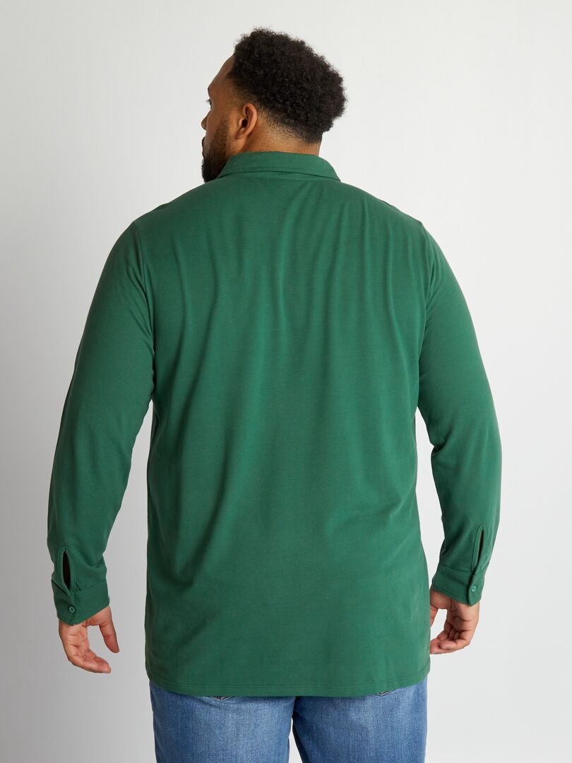 Polo de punto de piqué Verde - Kiabi