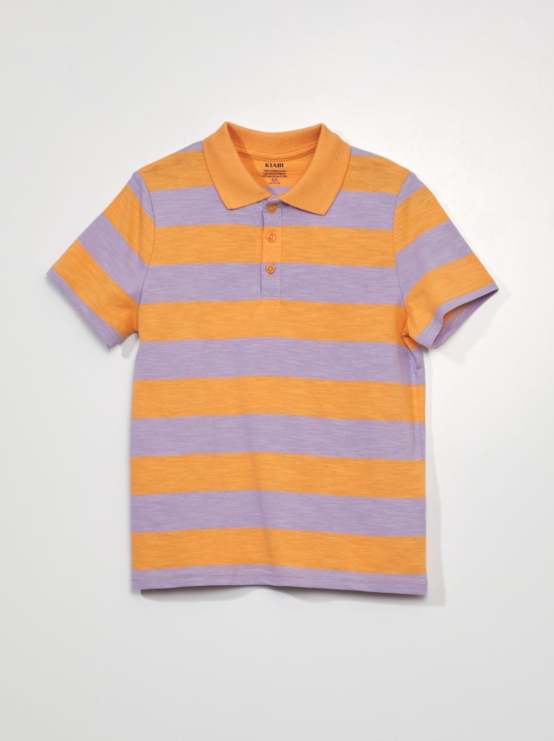 Polo de punto de rayas BLANCO - Kiabi
