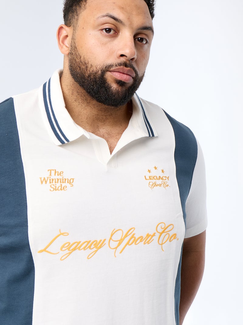 Polo de punto estampado Beige - Kiabi