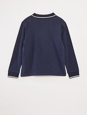 Polo de punto estilo rugby