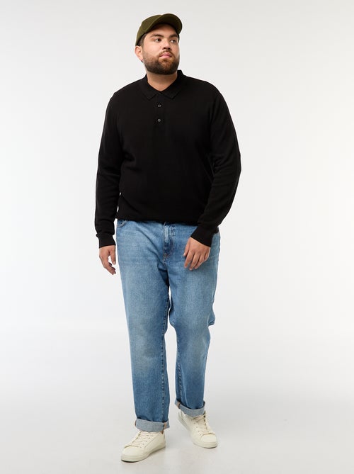 Polo de punto fantasía de manga larga - Kiabi