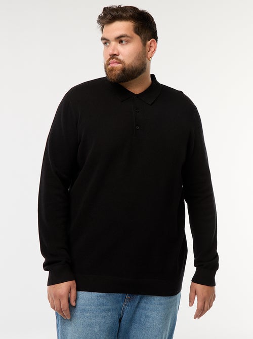 Polo de punto fantasía de manga larga - Kiabi