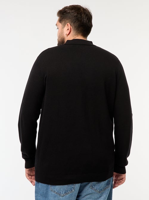 Polo de punto fantasía de manga larga - Kiabi