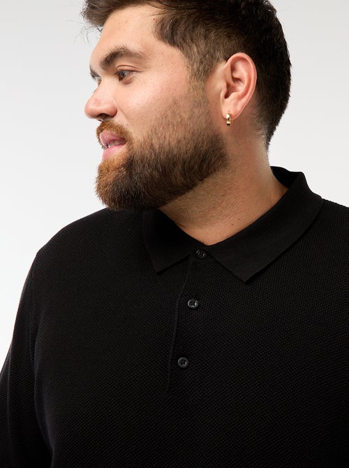 Polo de punto fantasía de manga larga - Kiabi