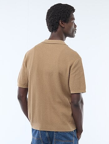 Polo de punto gofrado