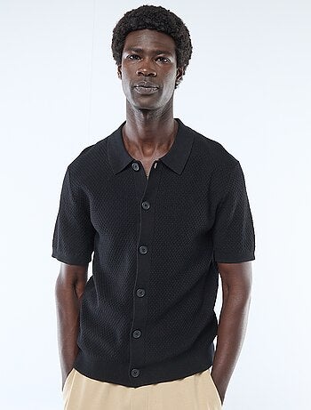 Polo de punto gofrado