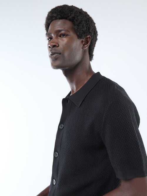 Polo de punto gofrado - Kiabi