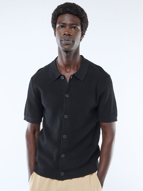 Polo de punto gofrado - Kiabi