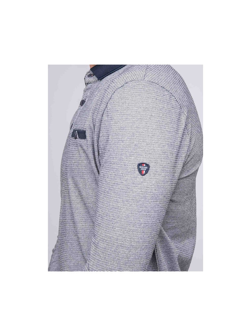 Polo de punto jacquard PIAGARA Azul marino - Kiabi
