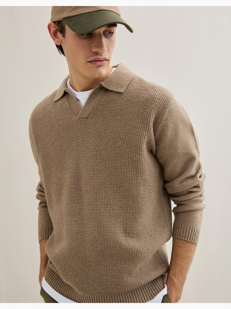 Polo de punto, mo fashion Marrón - Kiabi
