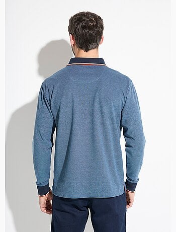 Polo de punto piqué de algodón de manga larga - Afibel