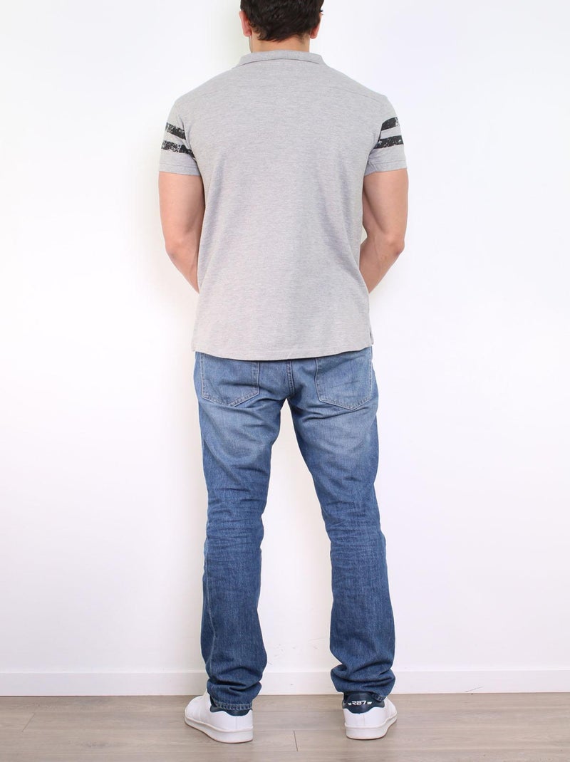 Polo de punto piqué Gris - Kiabi