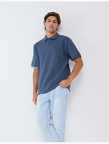 Polo de punto texturizado, mo fashion