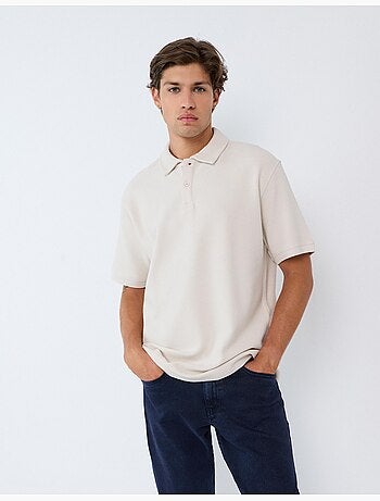 Polo de punto texturizado, mo fashion