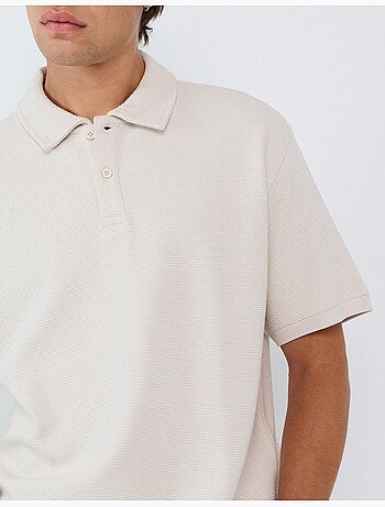 Polo de punto texturizado, mo fashion