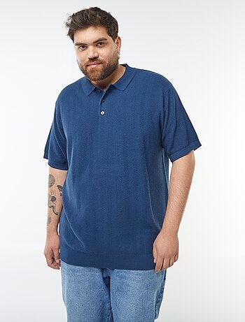 Polo de punto tricotado de manga corta