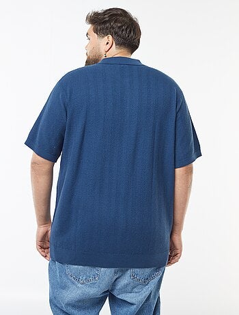 Polo de punto tricotado de manga corta