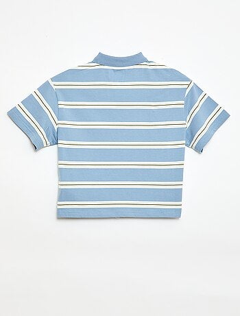 Polo de rayas de manga corta