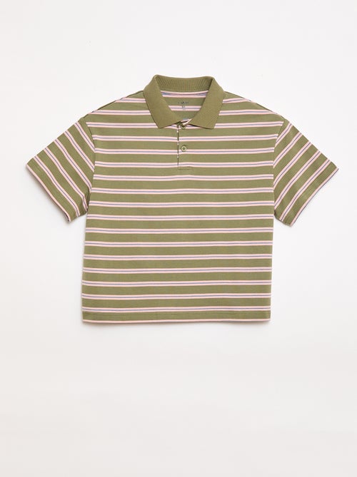 Polo de rayas de manga corta - Kiabi