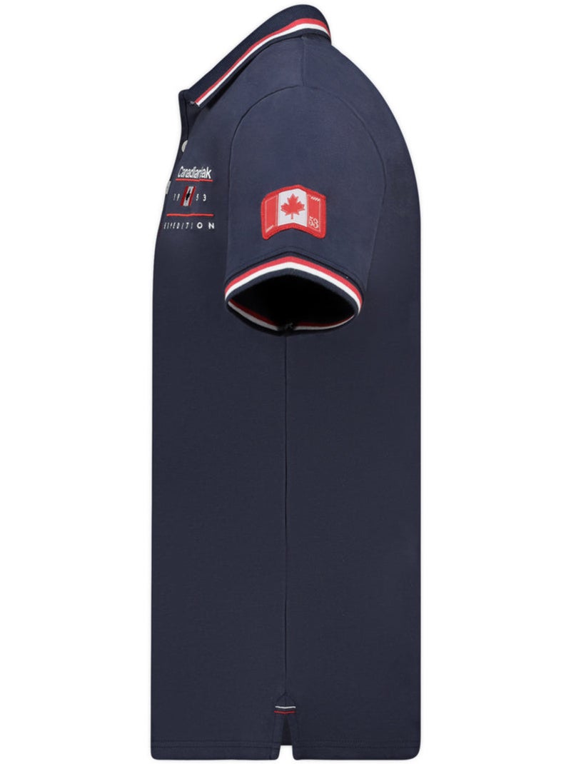 Polo de rayas en contraste konbustybleak – canadian peak Azul marino - Kiabi