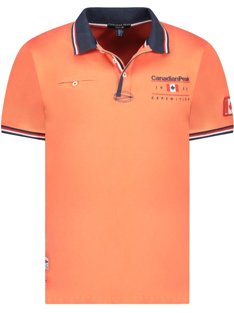 Polo de rayas en contraste konbustybleak – canadian peak Coral - Kiabi