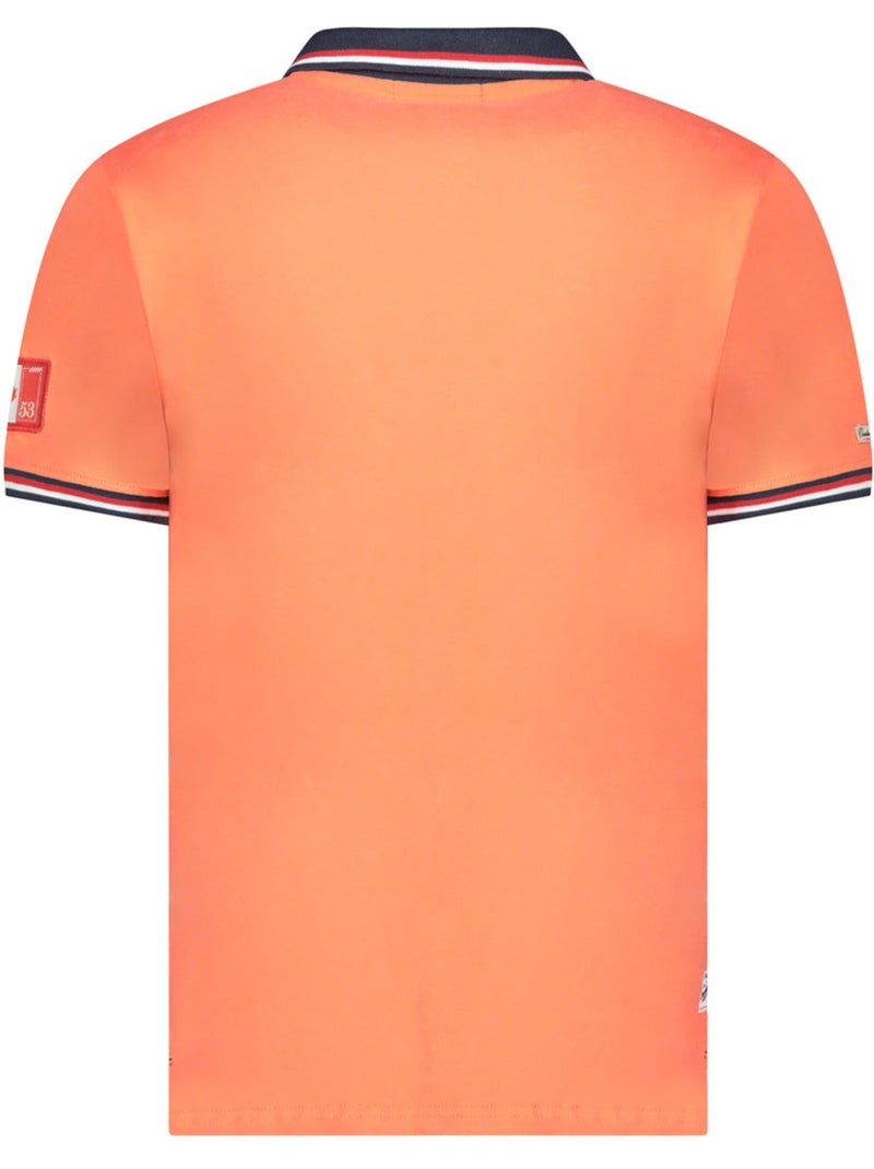 Polo de rayas en contraste konbustybleak – canadian peak Coral - Kiabi