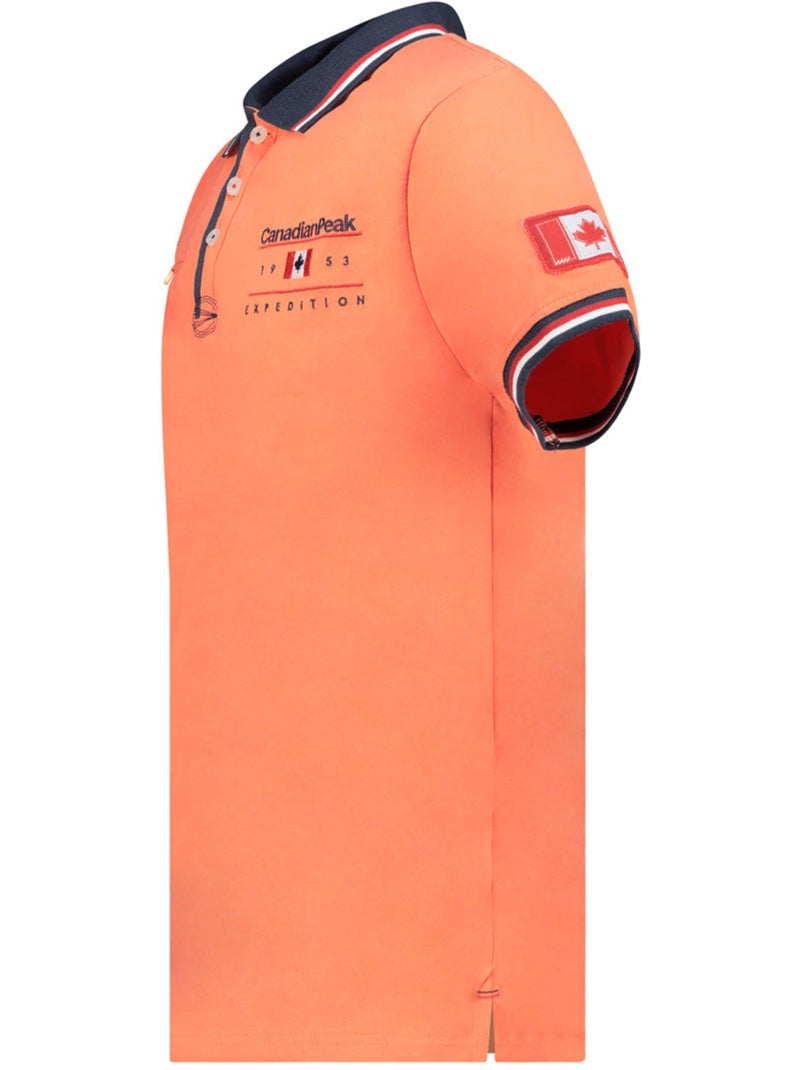 Polo de rayas en contraste konbustybleak – canadian peak Coral - Kiabi