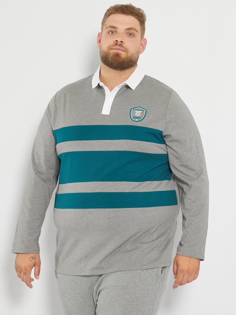 Polo de rugby de punto GRIS - Kiabi