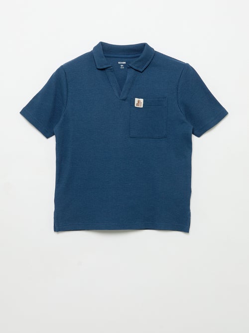 Polo de tejido de nido de abeja - Kiabi